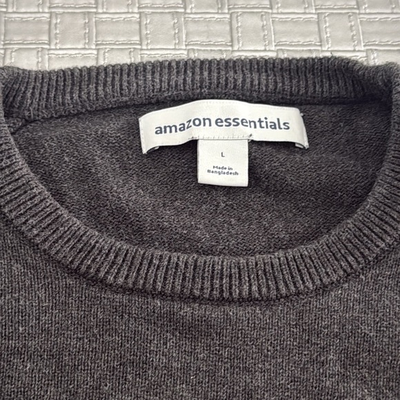 Amazon Essentials gray Men's Crewneck Sweater size large - Picture 4 of 7